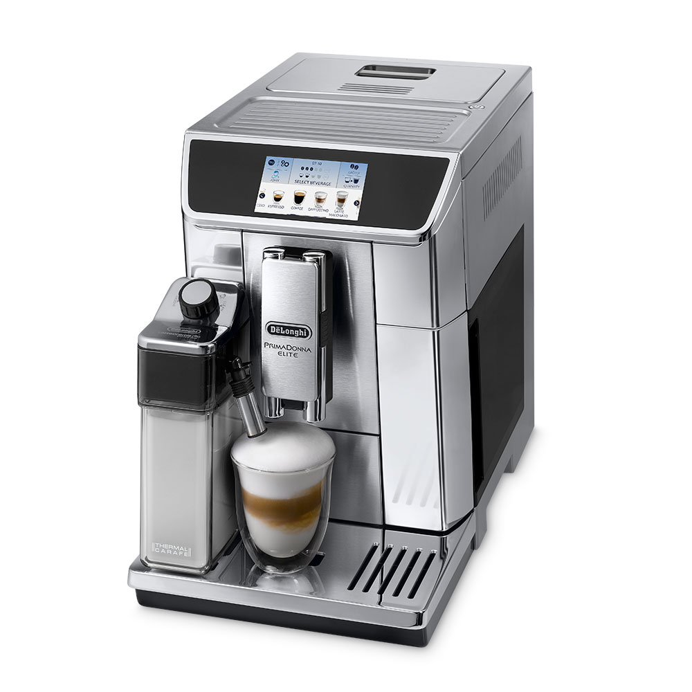 De'Longhi PrimaDonna Class Fully Automatic Coffee Machine, Silver - ECAM550.75.MS