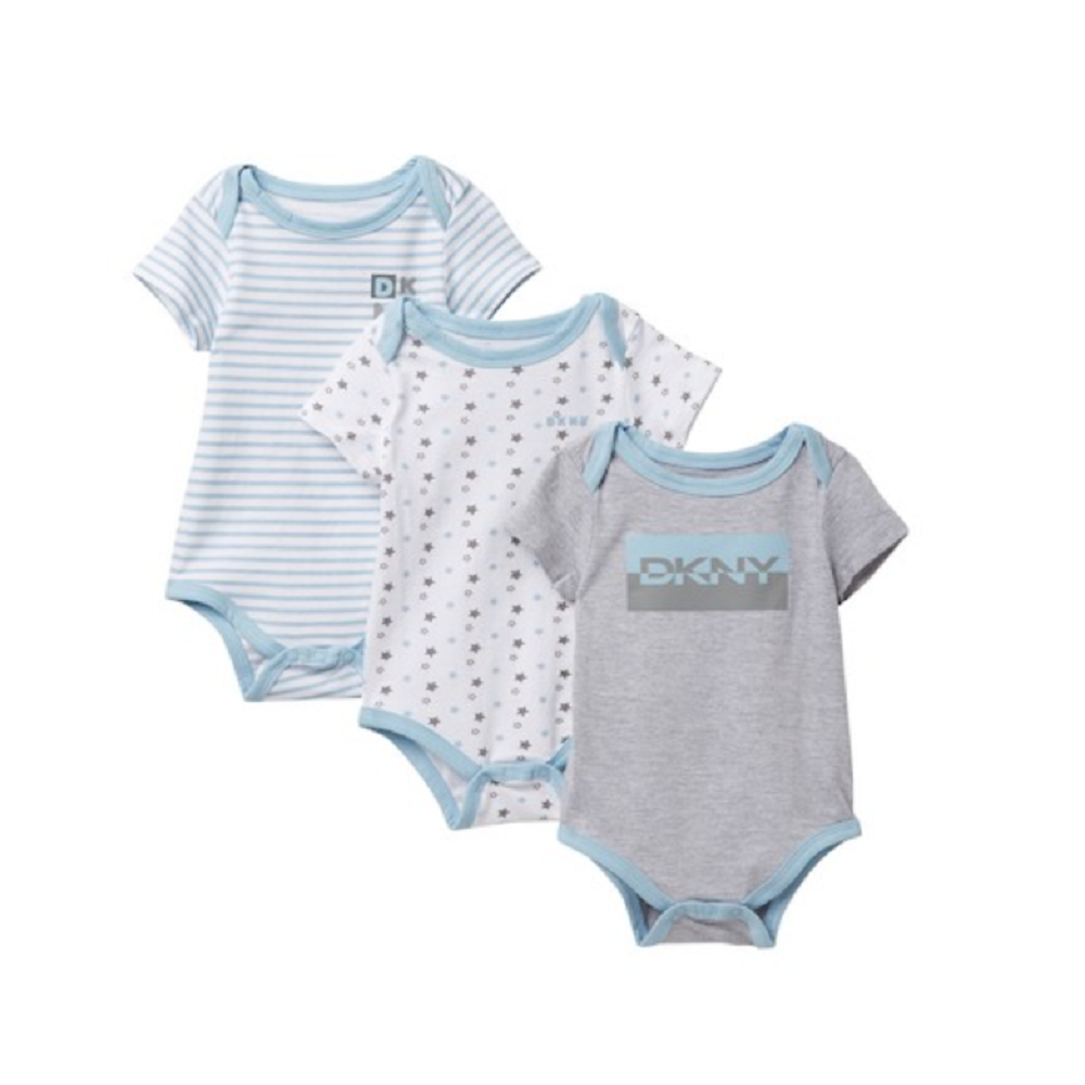 DKNY Set of 3-Pack Body Suits - 3-6mos & 6-9mos