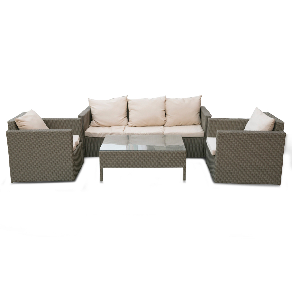 Homeworks 5-Seater Wicker Sofa Set (Brown)