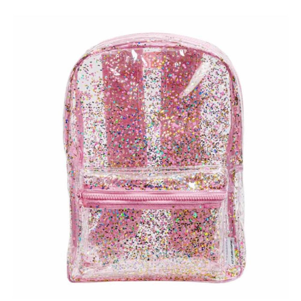 Backpack Glitter transparent/pink