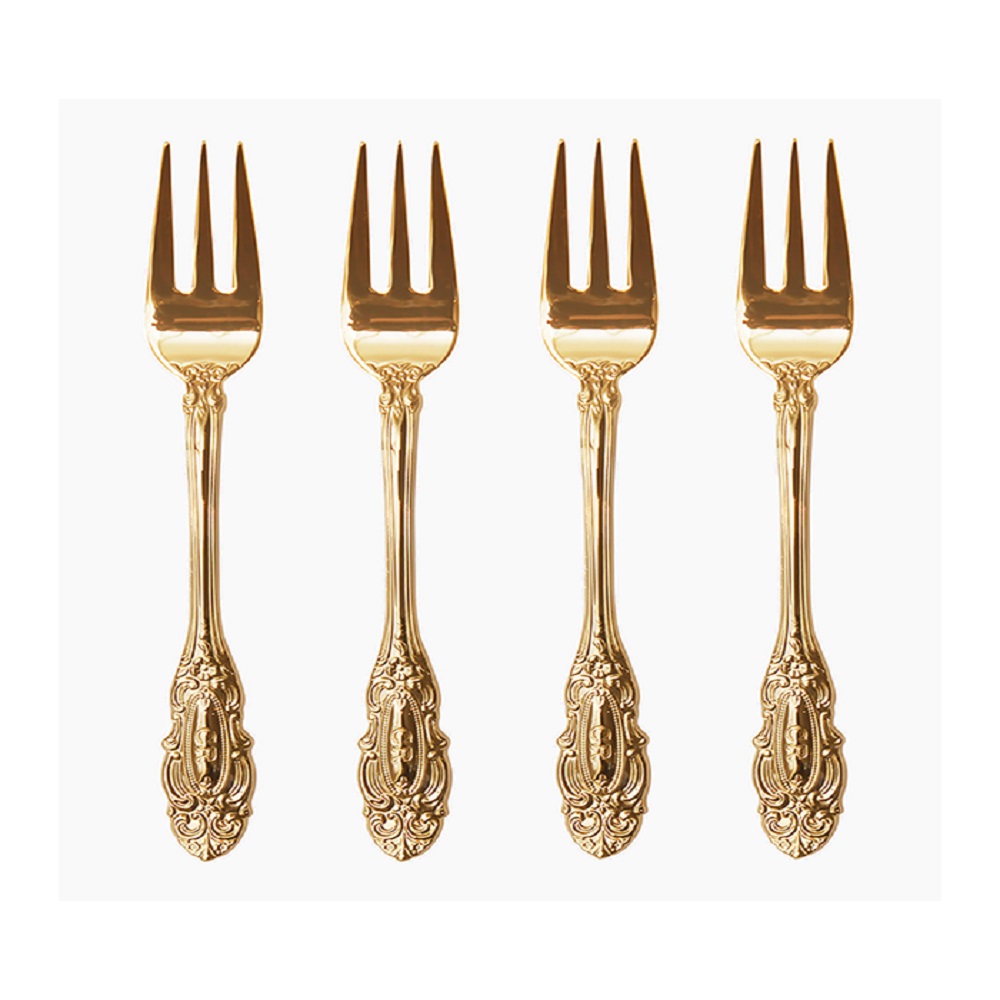 Cristina Re Vintage Cake Fork Set of 4 Gold