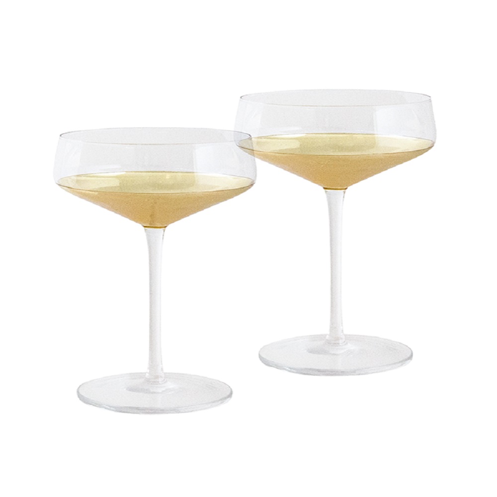 Cristina Re Estelle Coupe Set of 2 Clear Crystal