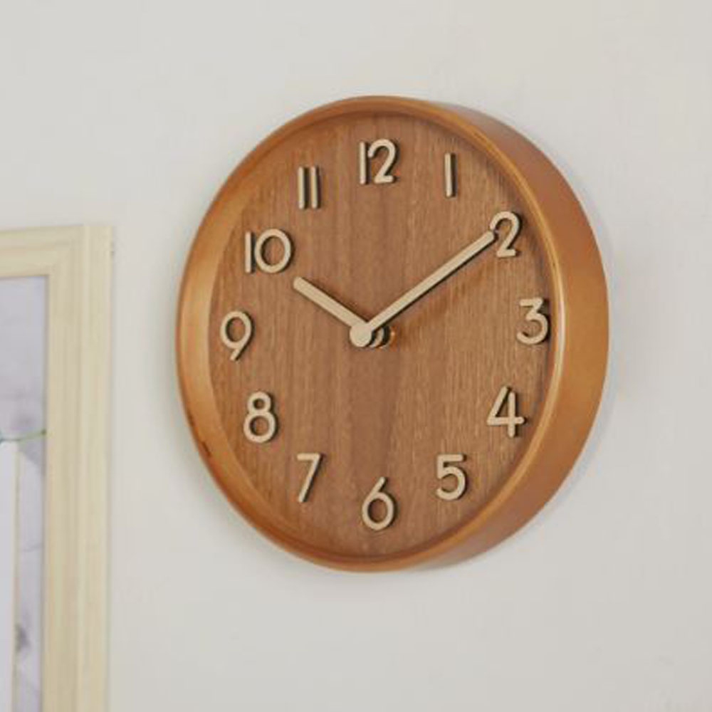  Woody Table Clock Dia-Walnut
