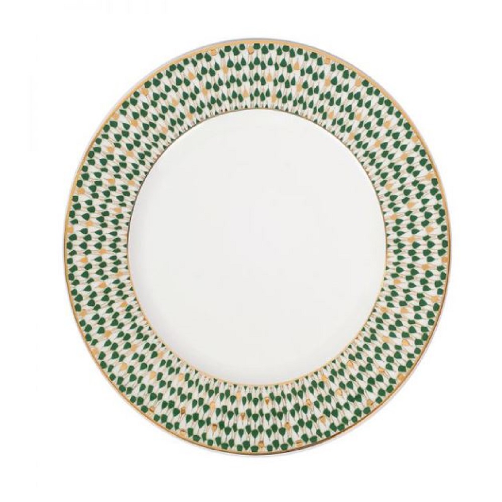 Zarina Swirl Green Dinner Plates- Set of 6