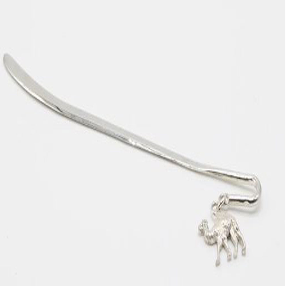 Silver Plated Bookmark with Dangling Camel