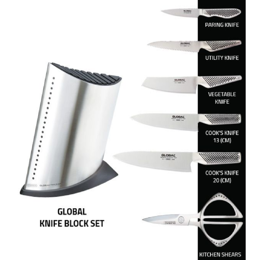 Global 7 Piece Knife Block Set