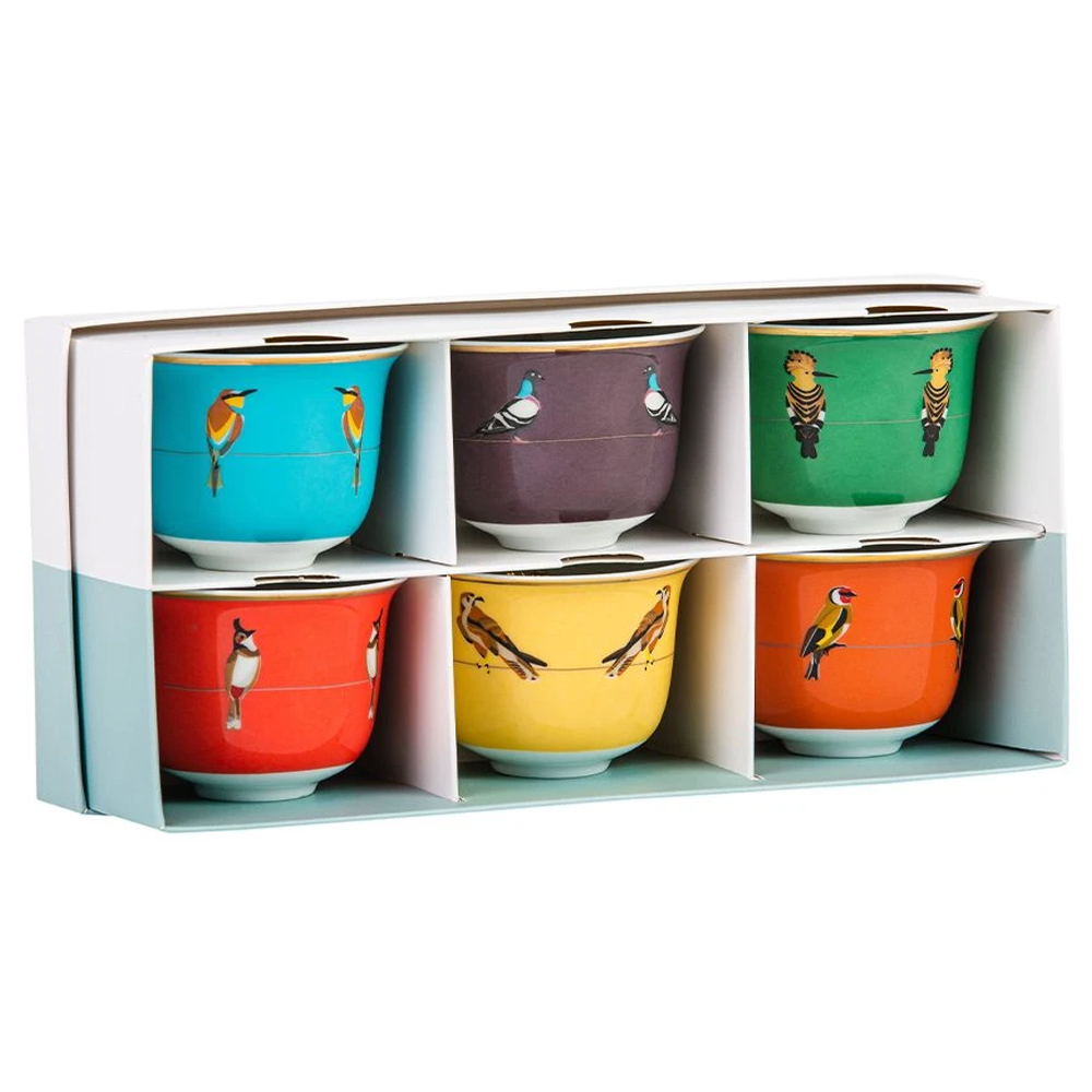 Silsal Mix & Match Gift Box Of 6 Sarb Arabic Coffee Cups